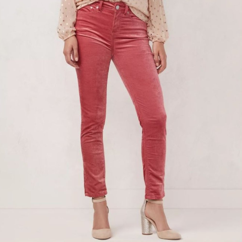 NWT Lauren Conrad Velvet High-Rise Ankle Jeans